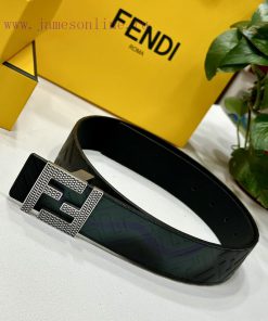 FENDL 40MM wide double-sided original calf leather with a single ruthenium palladium plated 65ti8qmx
