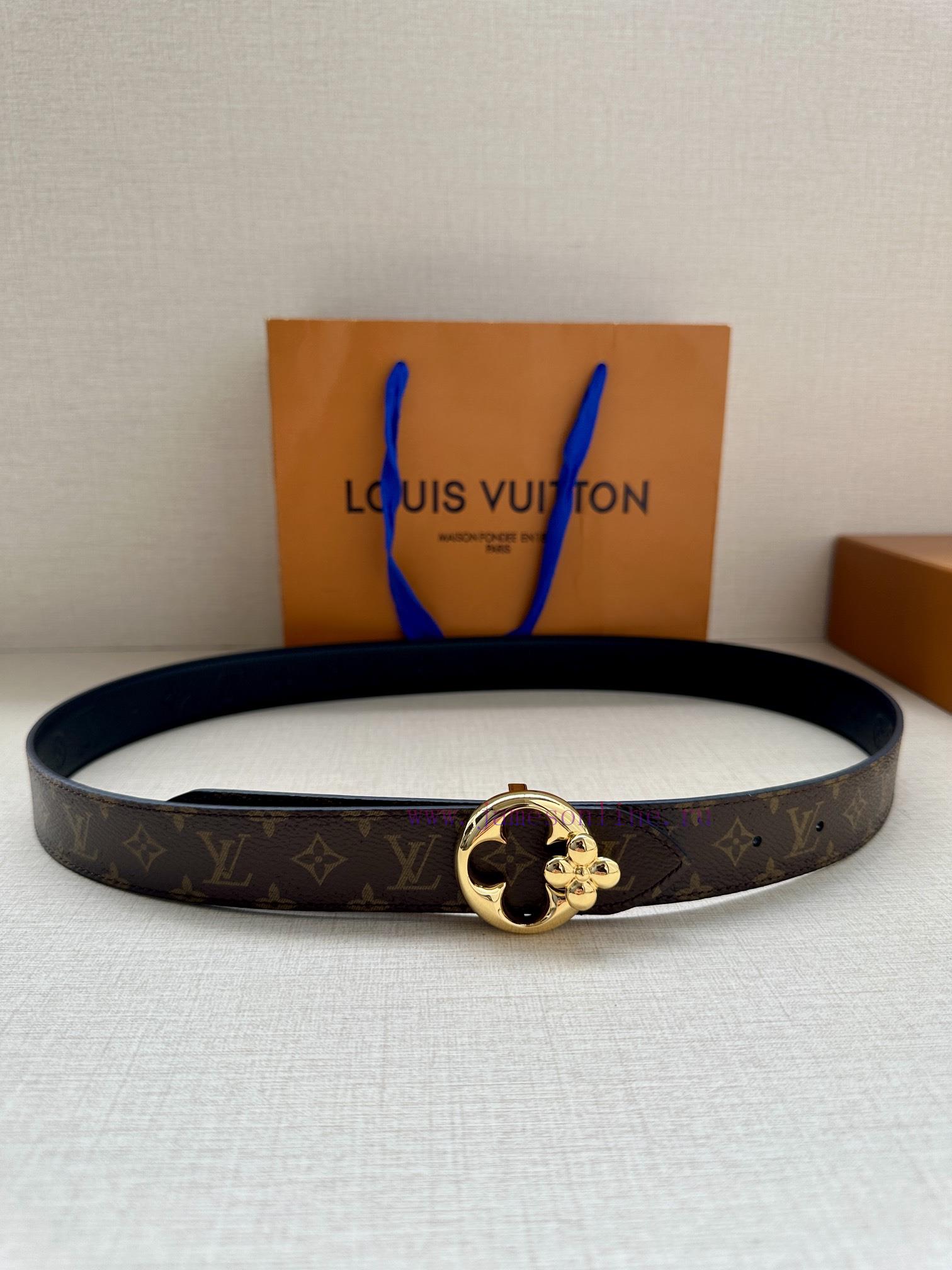 3.0-wide LV Flowergram Round double-sided belt interprets Louis Vuitton's classic elements f ztuzqxbw