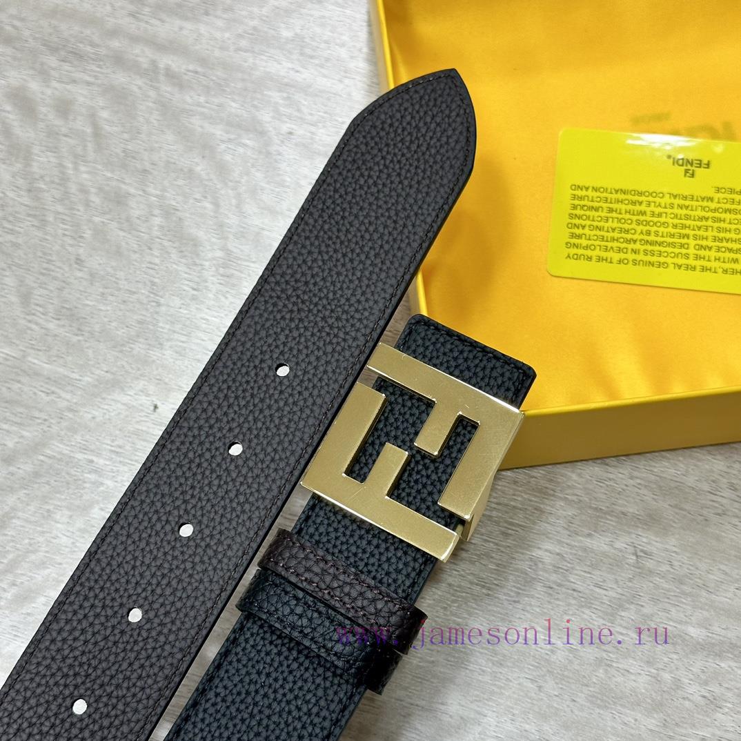 FENDL 40MM wide double-sided original calf leather with a single ruthenium palladium plated qxxyfhji - Image 5