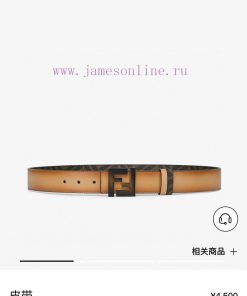FENDI FendiFull set of the same width 4.0CM double ring front and back waist belt FF nail bu gcfnyy56
