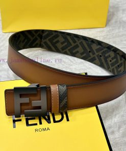 FENDI FendiFull set of the same width 4.0CM double ring front and back waist belt FF nail bu 1rvwyyxp