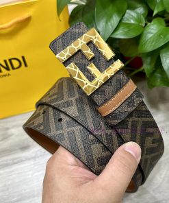 (Image+10)FENDI style, width 4.0CM, double ring front and back waist belt with FF nail buckl t8jkelj6