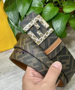 (Image+10)FENDI style, width 4.0CM, double ring front and back waist belt with FF nail buckl 8zjcqbe4