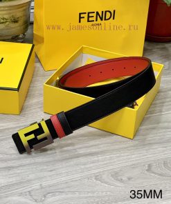 FENDL 35MM wide double-sided original calf leather with a single ruthenium palladium plated oxtv1elh