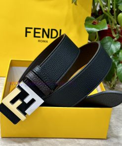 FENDL 40MM wide double-sided original calf leather with a single ruthenium palladium plated liuygmyy