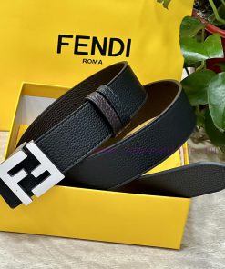 FENDL 40MM wide double-sided original calf leather with a single ruthenium palladium plated bh0lw6uc