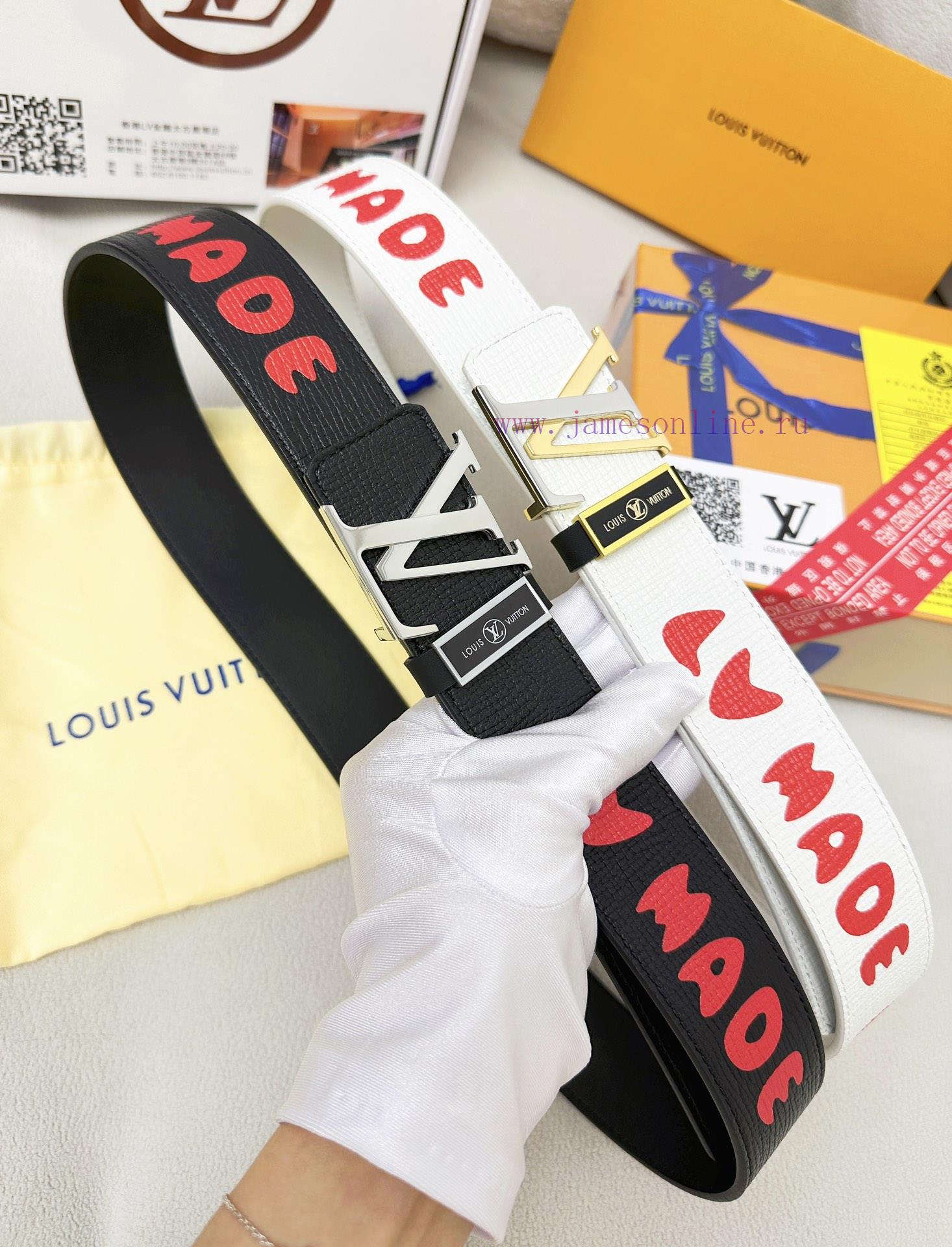 Belt LV Louis ReproductionBelt made of 100% head layer cowhide, ensuring a three-dimensional f94ih1f4 - Image 3