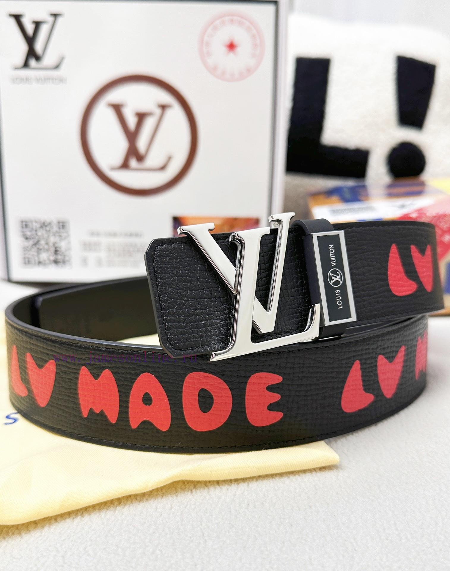 Belt LV Louis ReproductionBelt made of 100% head layer cowhide, ensuring a three-dimensional f94ih1f4 - Image 8