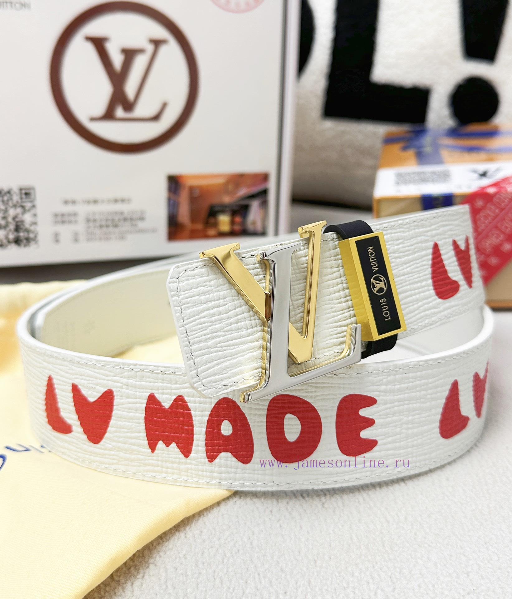 Belt LV Louis ReproductionBelt made of 100% head layer cowhide, ensuring a three-dimensional f94ih1f4 - Image 9