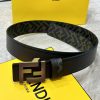 FENDI FendiFull set of the same width 4.0CM double ring front and back waist belt FF nail bu 4snvkucd
