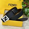 FENDL 40MM wide double-sided original calf leather with a single ruthenium palladium plated 4r0r3wt3