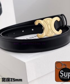 Female version CELINEComplete set of free keytag casual belt series with simple metal logo, git31ep0