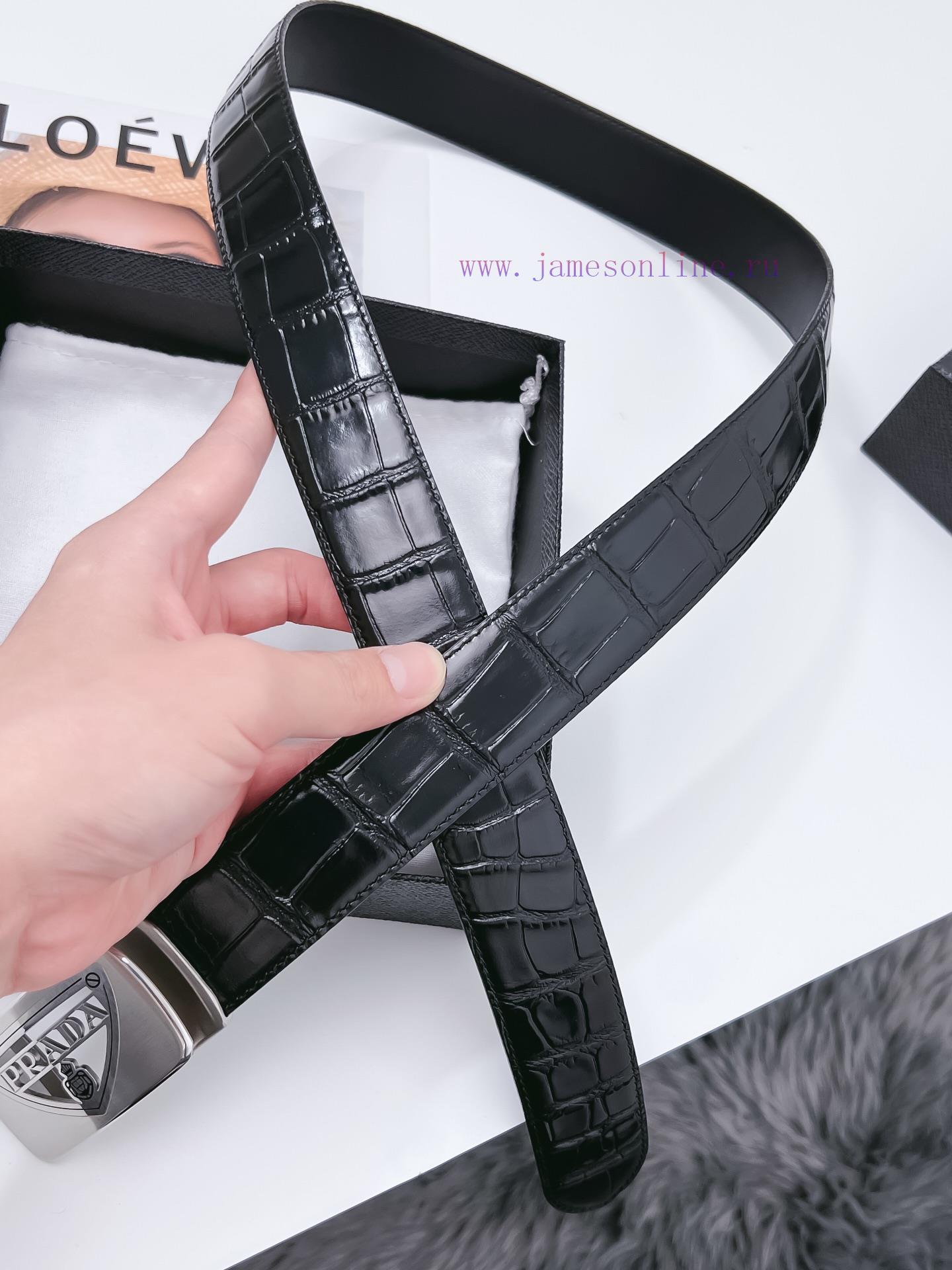 Prada stainless steel automatic buckle belt with a width of 3.5CM KGB2I180 quality style, hi 2hvf4ir5 - Image 8