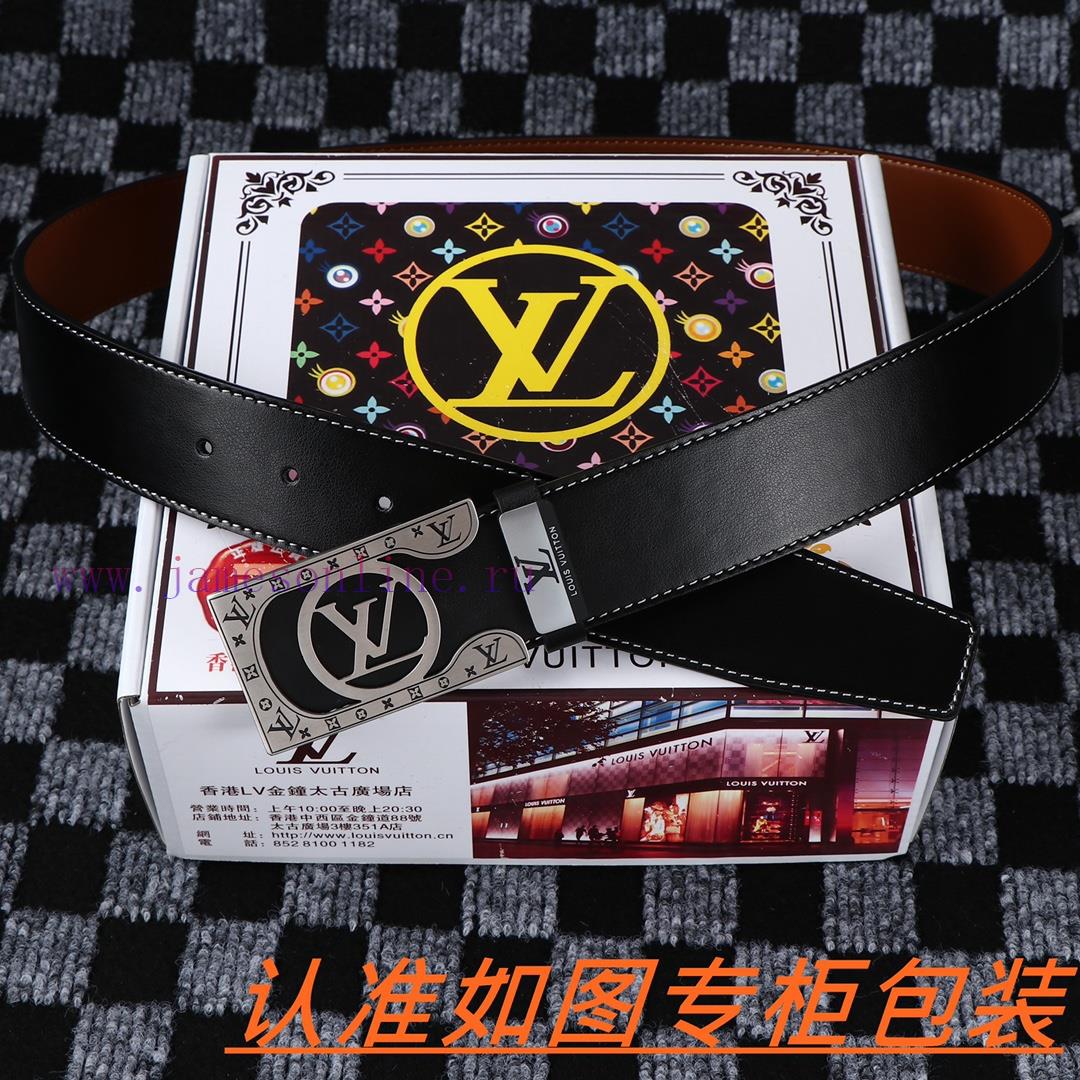 Men's belt LV Louis Deng ️Men's leather belt is made of 100% head layer cowhide, ensuring th q14nhhe2 - Image 3