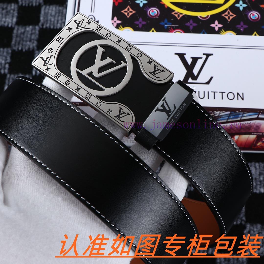 Men's belt LV Louis Deng ️Men's leather belt is made of 100% head layer cowhide, ensuring th q14nhhe2 - Image 4