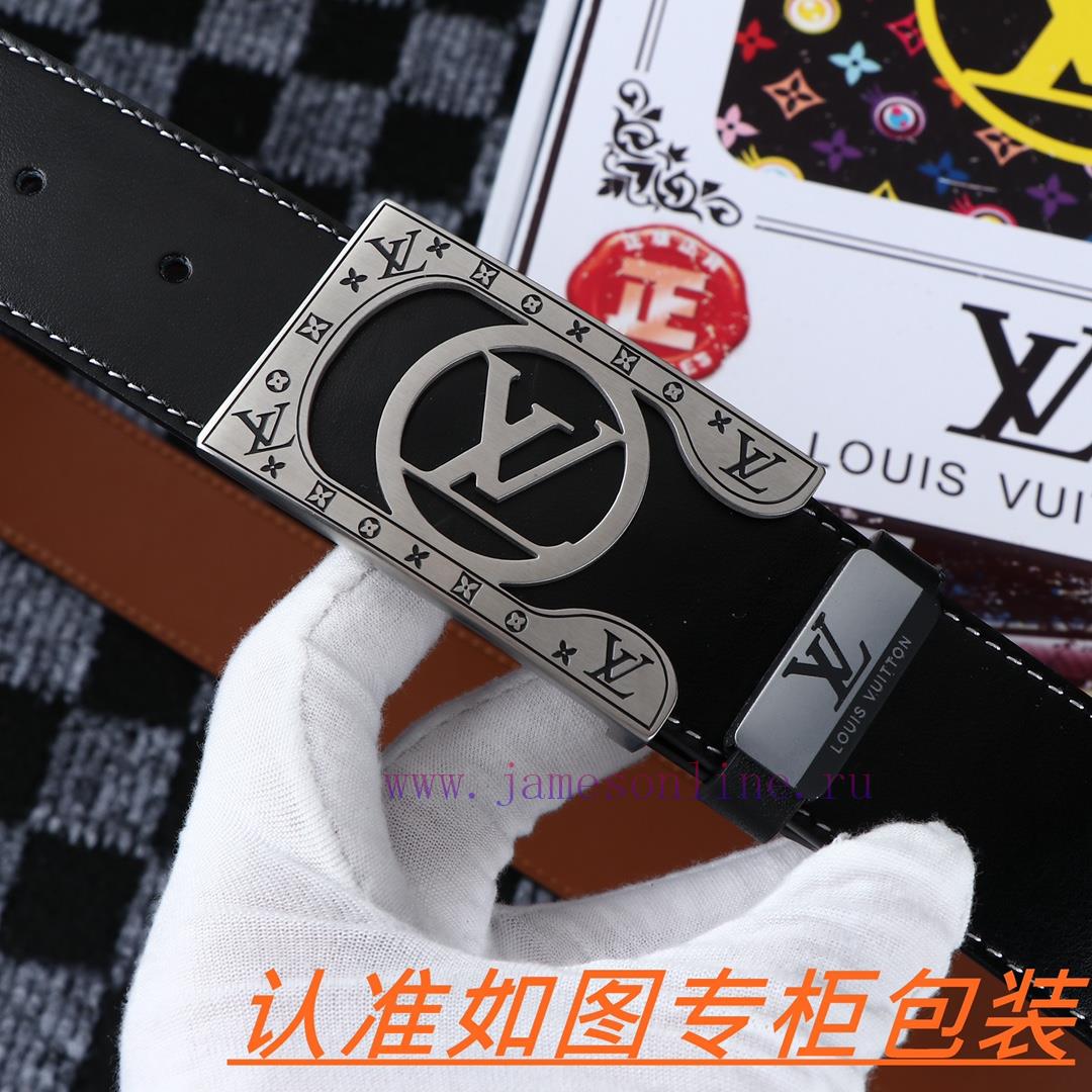 Men's belt LV Louis Deng ️Men's leather belt is made of 100% head layer cowhide, ensuring th q14nhhe2 - Image 8