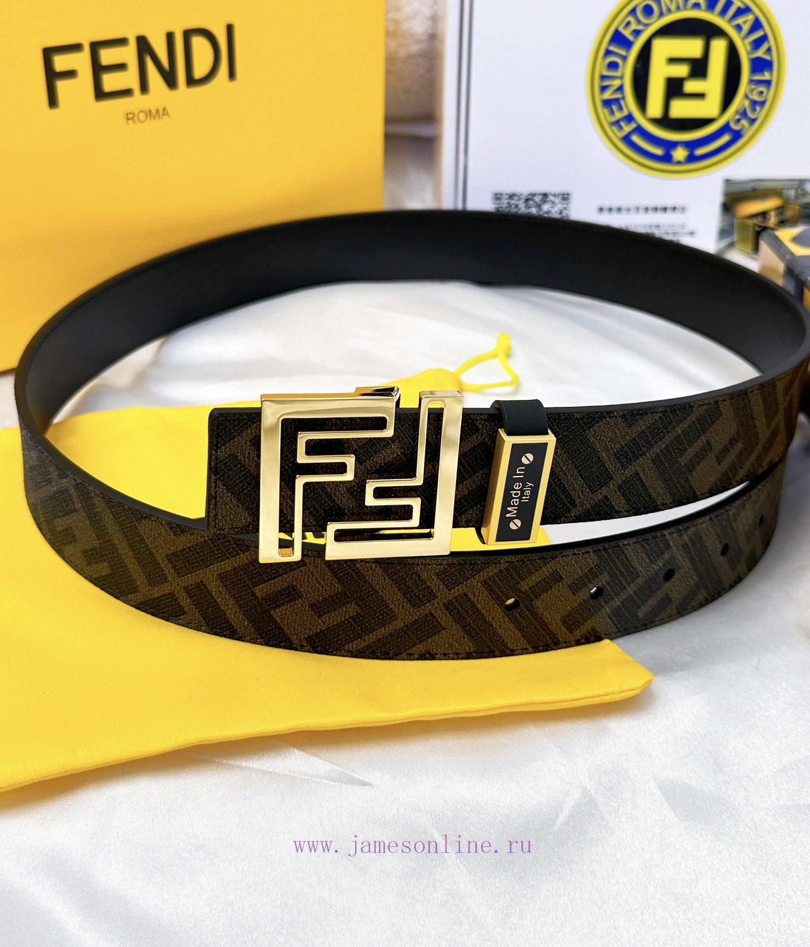 Belt FENDI Fendi ReproductionThe waistband is made of 100% cowhide, ensuring a double-layer xqwfoo4w - Image 5