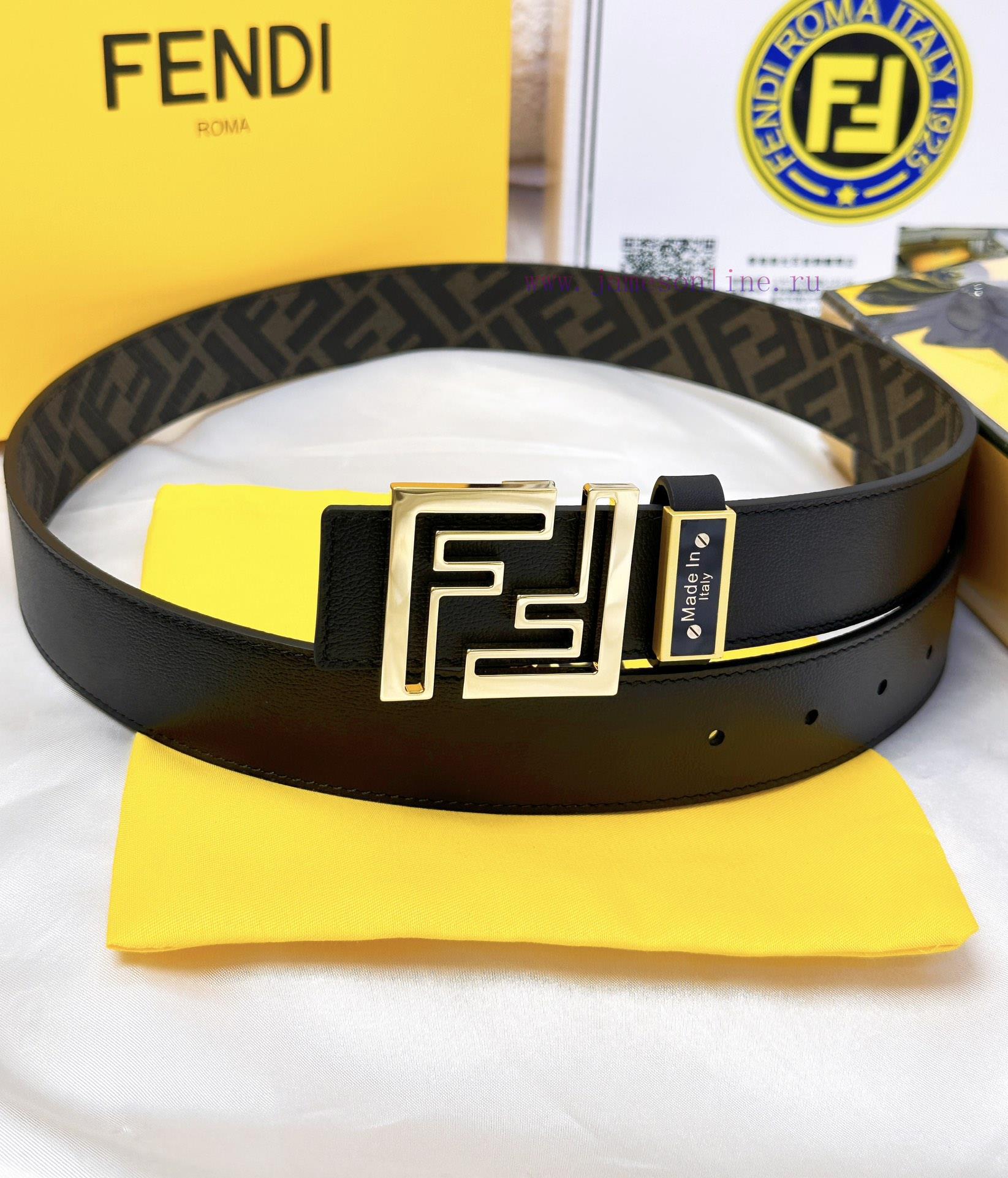 Belt FENDI Fendi ReproductionThe waistband is made of 100% cowhide, ensuring a double-layer xqwfoo4w - Image 6