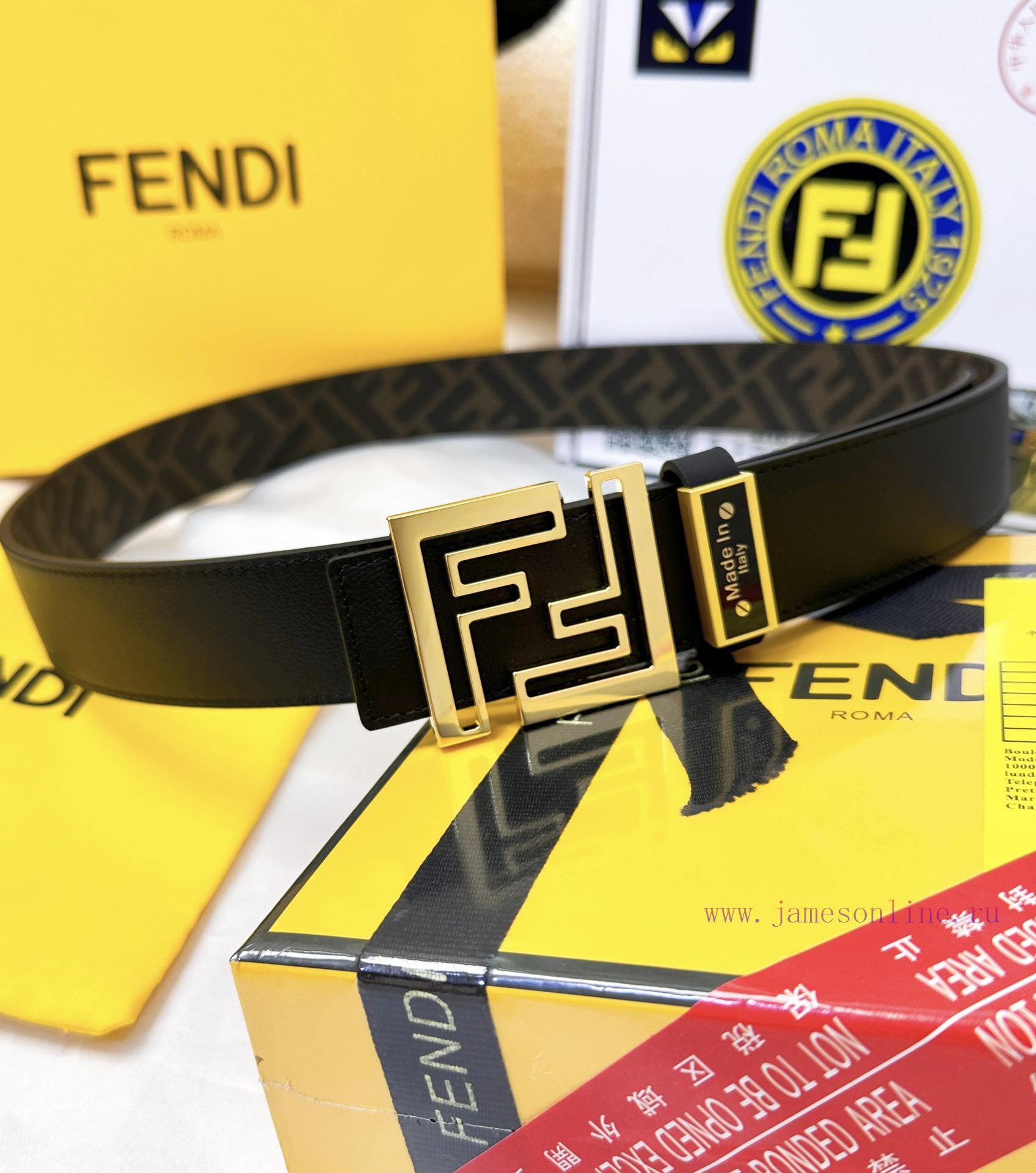 Belt FENDI Fendi ReproductionThe waistband is made of 100% cowhide, ensuring a double-layer xqwfoo4w - Image 8