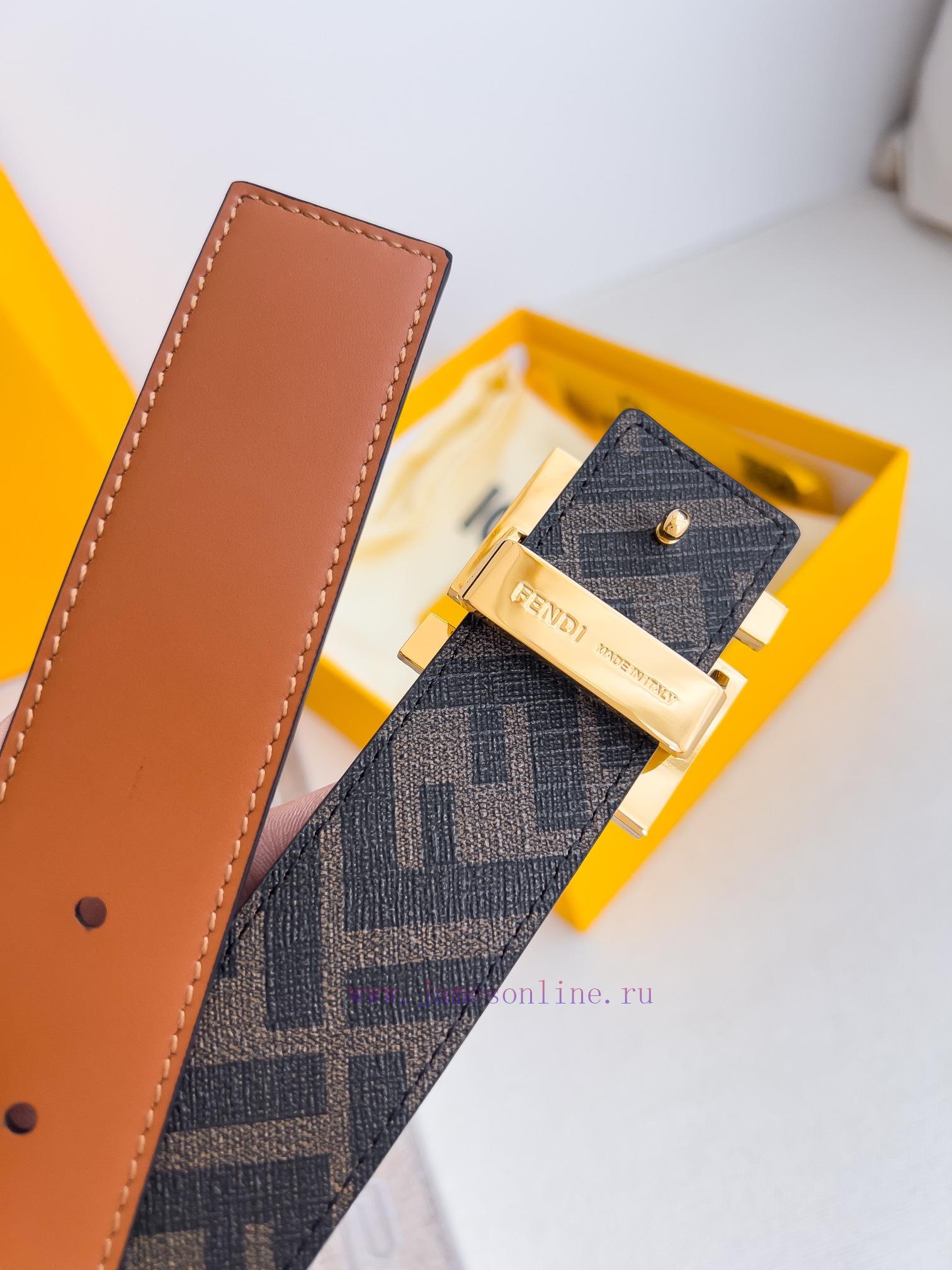 Fendi FENDI ️ Belt and beltBuckle, original classic pure copper boutique letter buckle, phot q5d40fir - Image 6