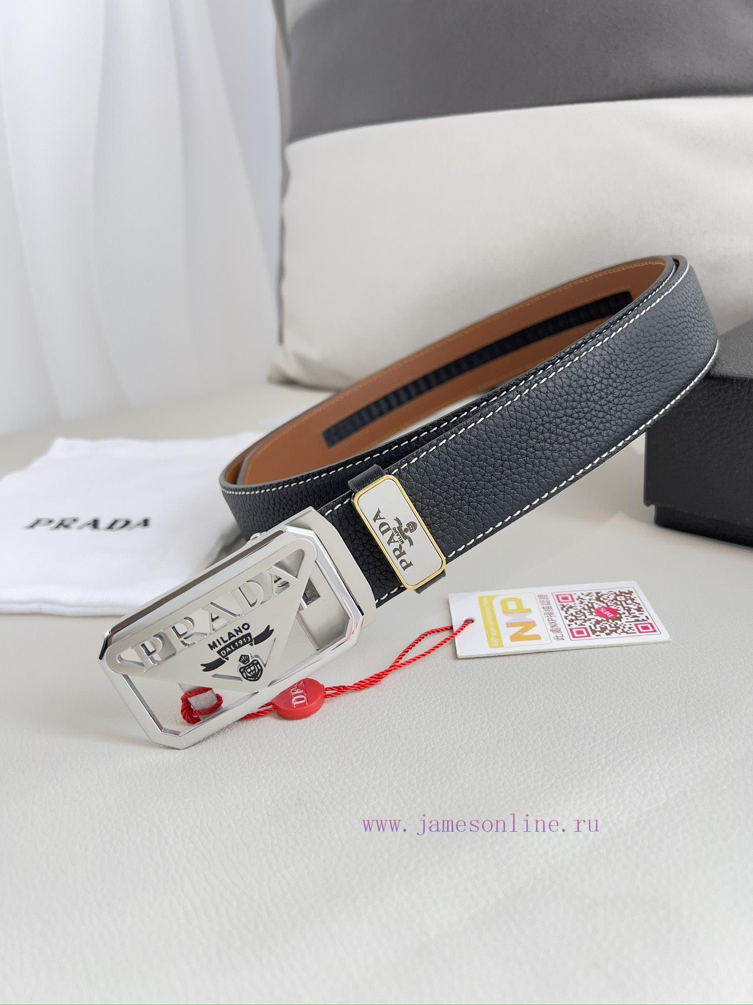 Prada. Prada Belt Automatic BeltAutomatic belt, classic pure steel material automatic buckle v4i1s4rw - Image 2