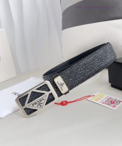 Prada PRADA ️ Belt and beltBuckle, classic pure steel material buckle, top layer cowhide, ph fc49szql