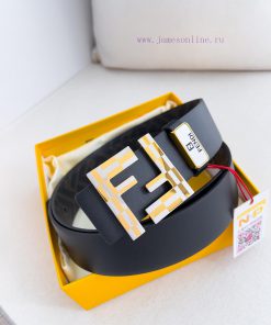 Fendi FENDI ️ Belt and beltBuckle, original classic pure copper boutique letter buckle, phot jjjrv6ar
