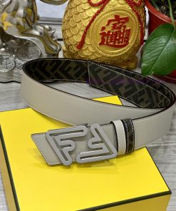 FENDI style with width of 4.0CM, double ring front and back waist belt, FF nail buckle, dual dtzkgyul