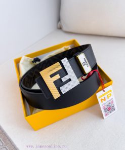 Fendi FENDI ️ Belt and beltBuckle, original classic pure copper boutique letter buckle, phot xnlvgae8