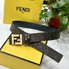 FENDI style with width of 4.0CM, double ring front and back waist belt, FF nail buckle, blue kyhm4z9v