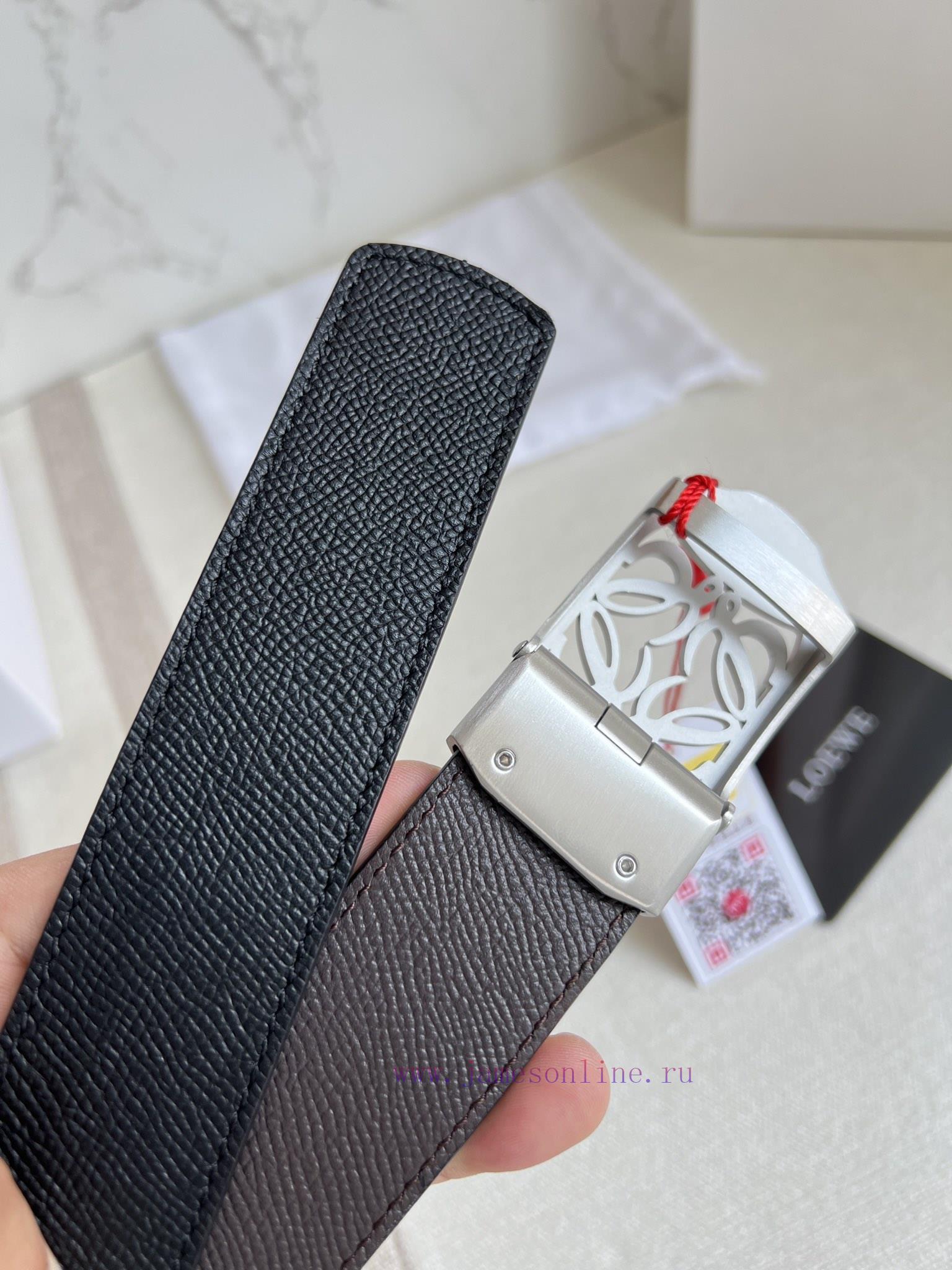 Luo Yiwei Loewe Belt ️ Automatic BeltPure steel material glossy automatic buckle, automatic 9564q02q - Image 6