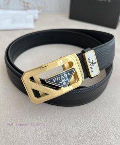 Prada PRADA Belt Automatic BeltAutomatic belt, classic acrylic pure steel material automatic wqoe51vp