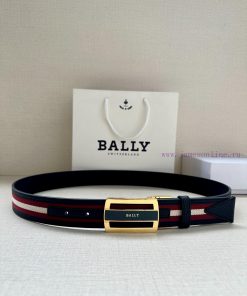BALLY's new lychee patterned leather men's casual cloth paired with leather dual use waist b i2dq06pb