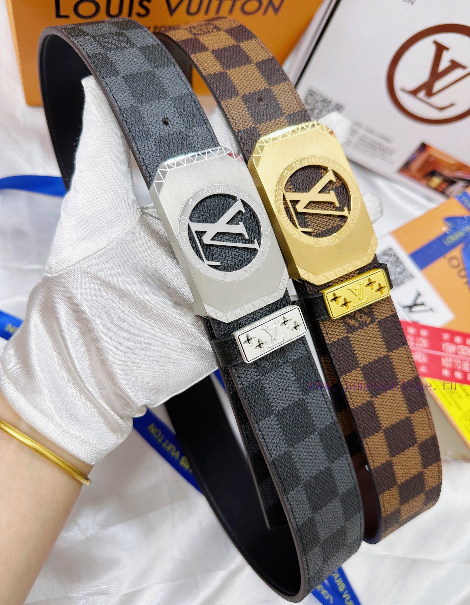Belt LV Louis Vuitton's top tier replicaThe waistband is made of 100% cowhide, ensuring genu hxj421g9 - Image 2