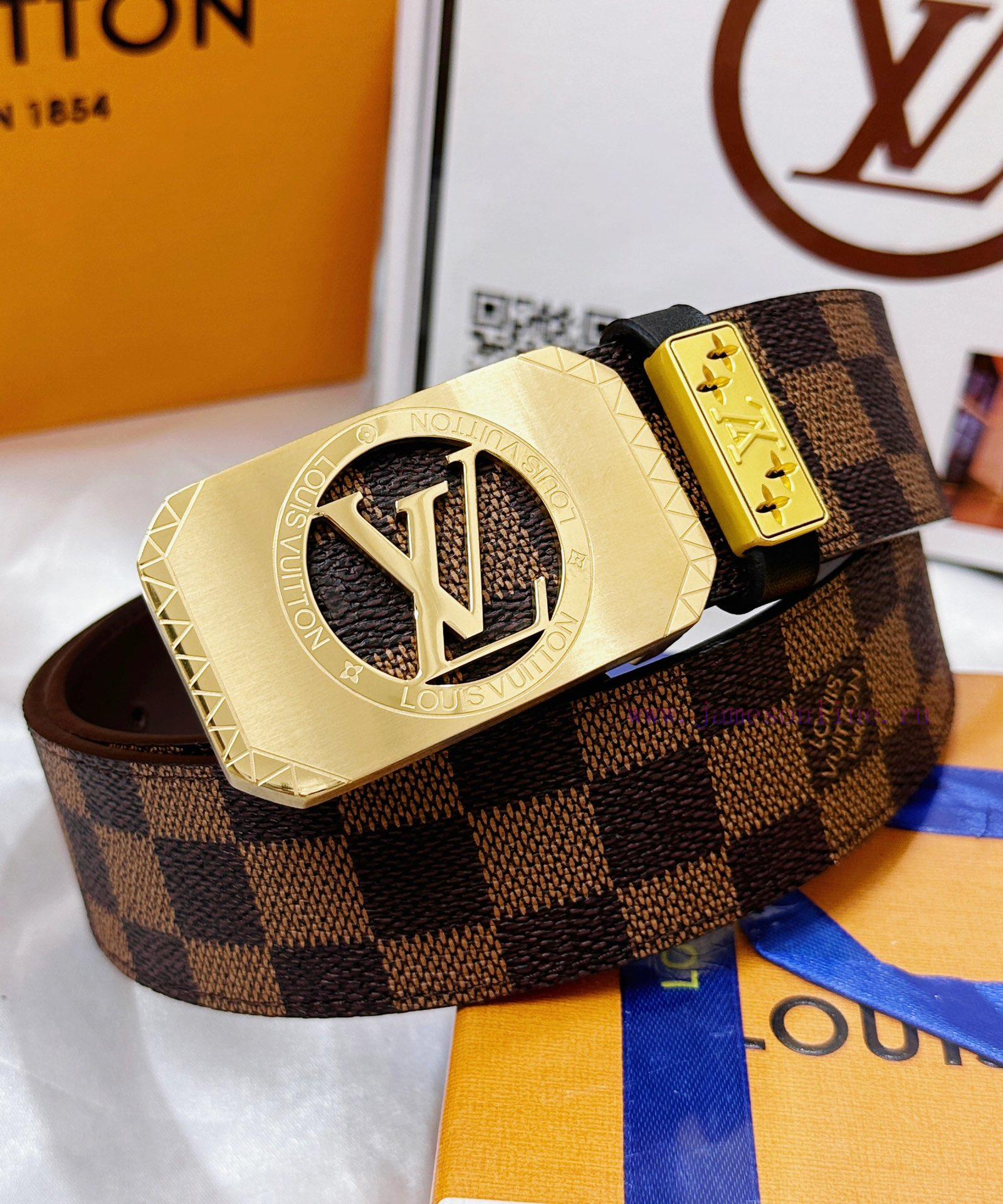 Belt LV Louis Vuitton's top tier replicaThe waistband is made of 100% cowhide, ensuring genu hxj421g9 - Image 4