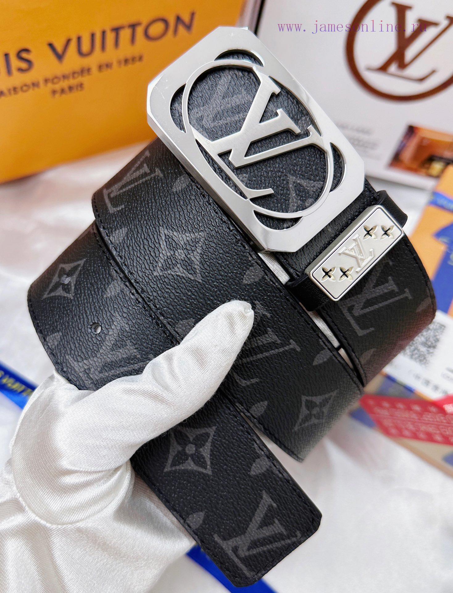 Belt LV Louis Vuitton's top tier replicaThe waistband is made of 100% cowhide, ensuring genu 3s9etrni - Image 3