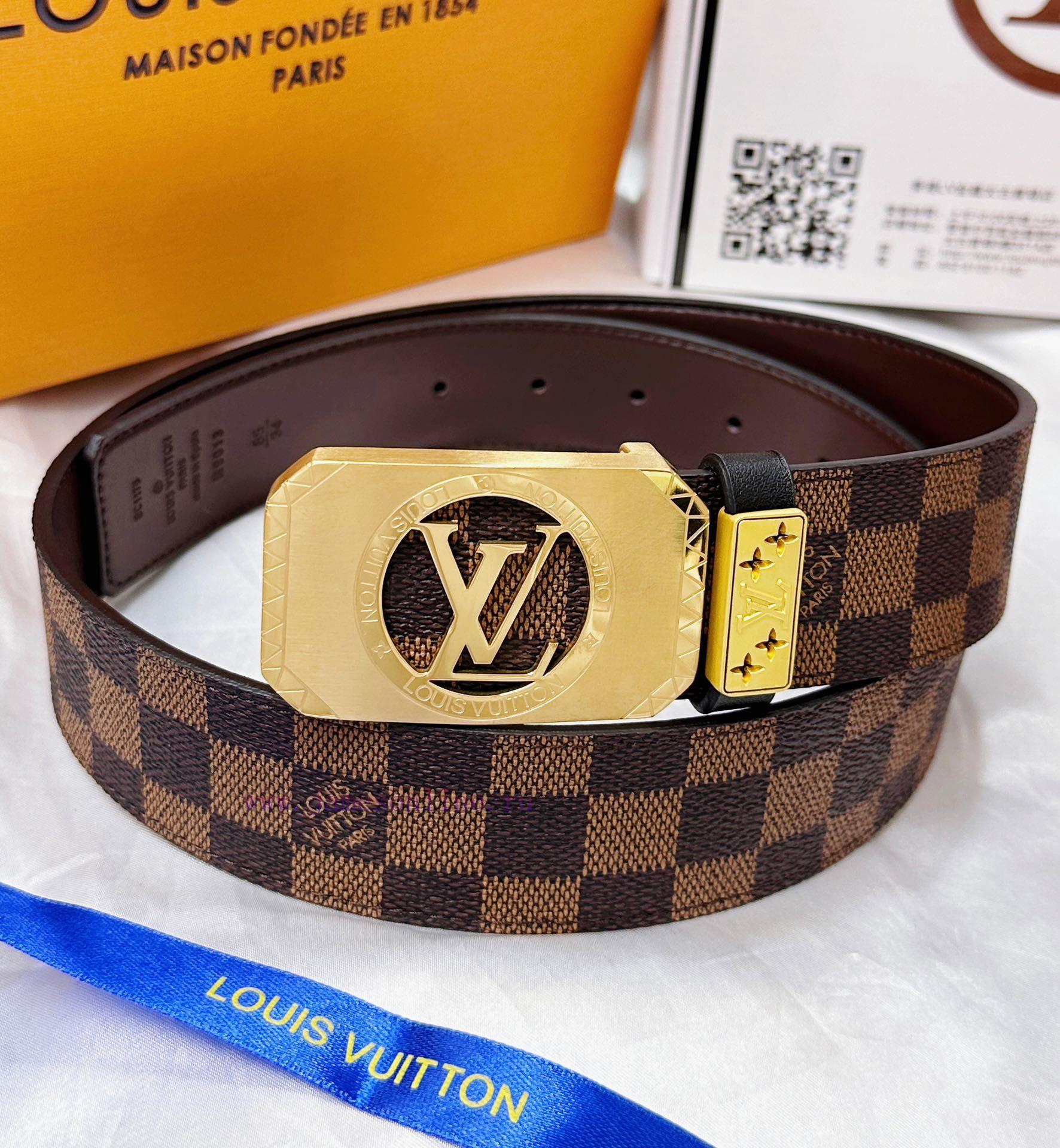 Belt LV Louis Vuitton's top tier replicaThe waistband is made of 100% cowhide, ensuring genu hxj421g9 - Image 6