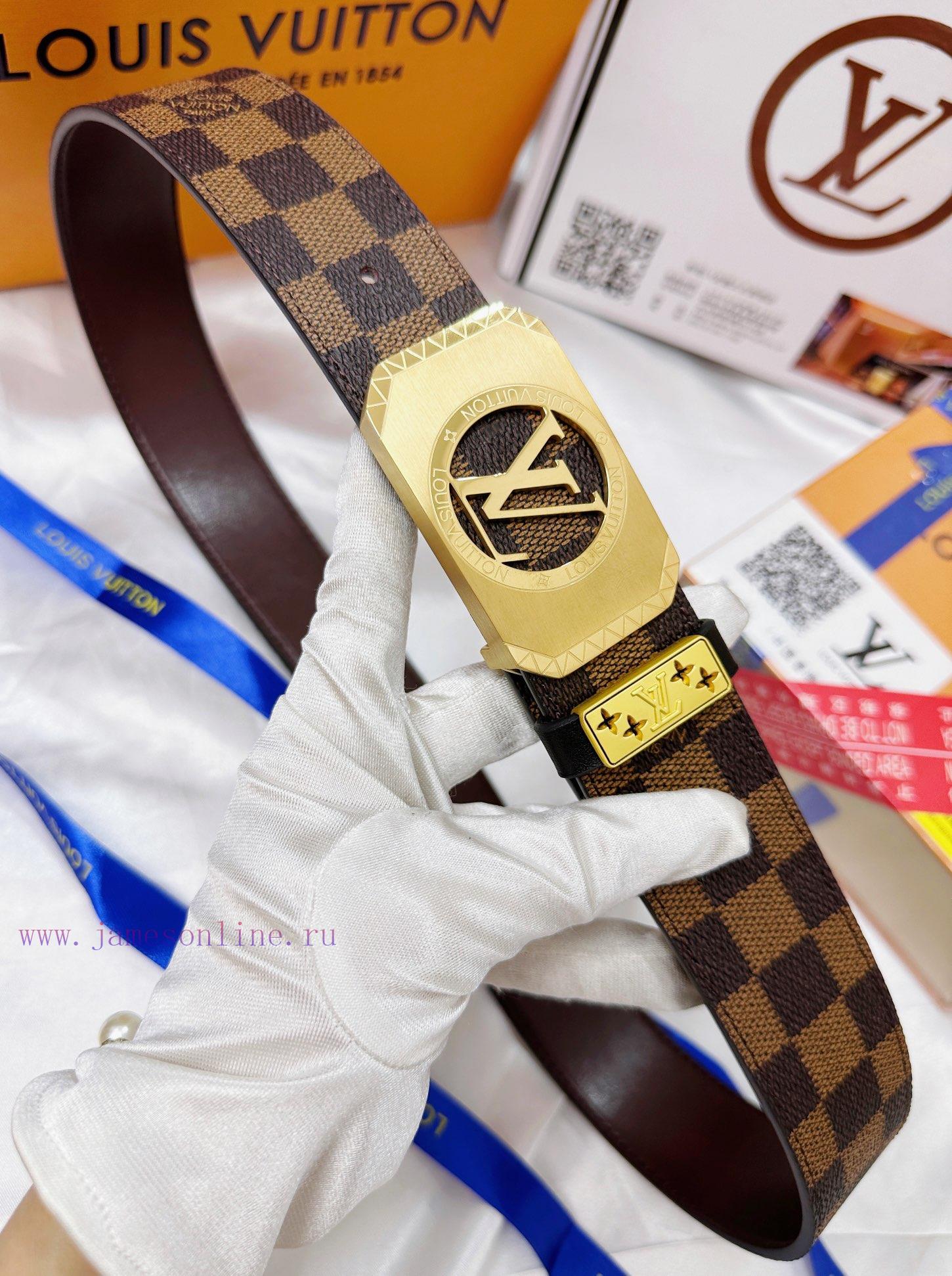 Belt LV Louis Vuitton's top tier replicaThe waistband is made of 100% cowhide, ensuring genu hxj421g9 - Image 8