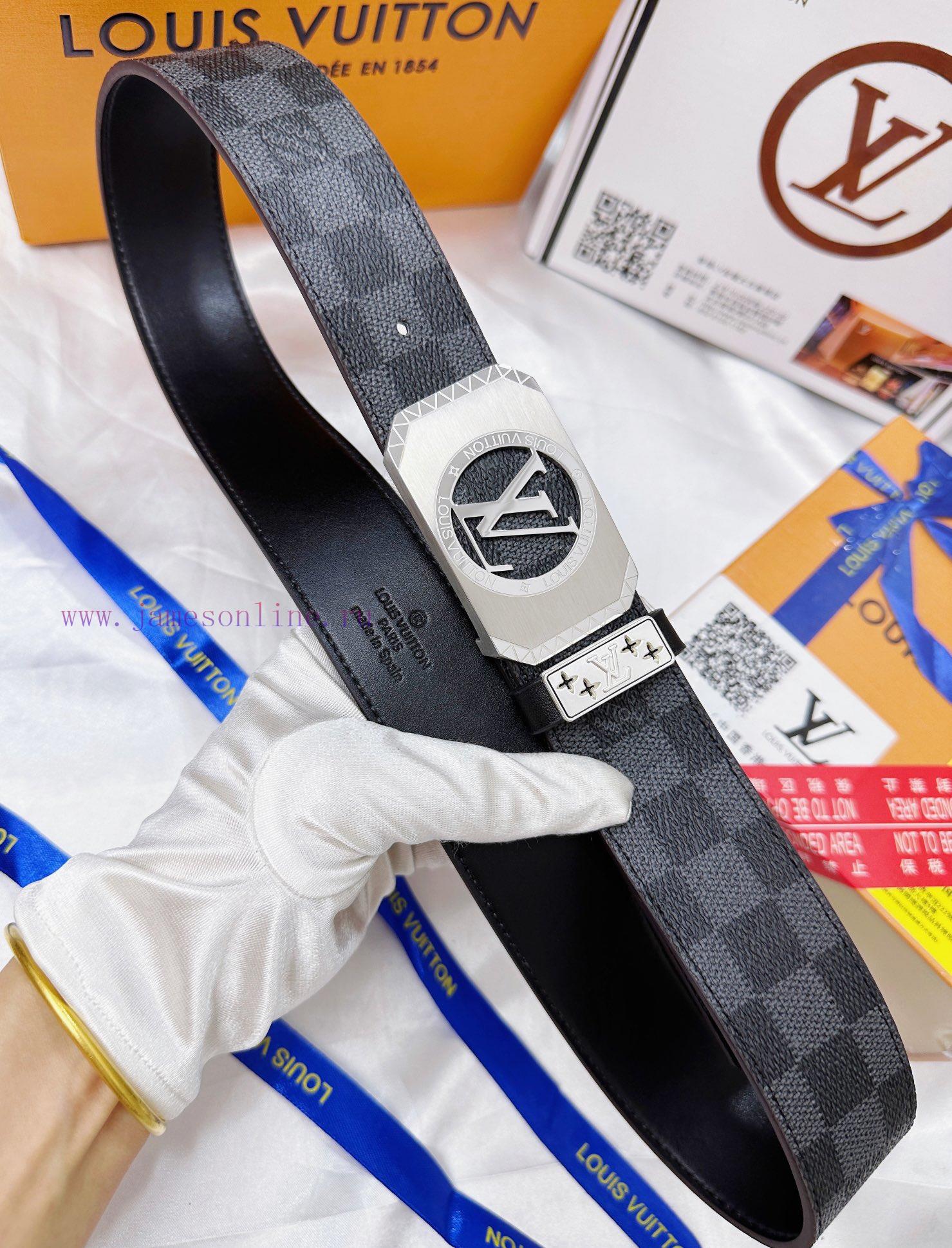 Belt LV Louis Vuitton's top tier replicaThe waistband is made of 100% cowhide, ensuring genu hxj421g9 - Image 9