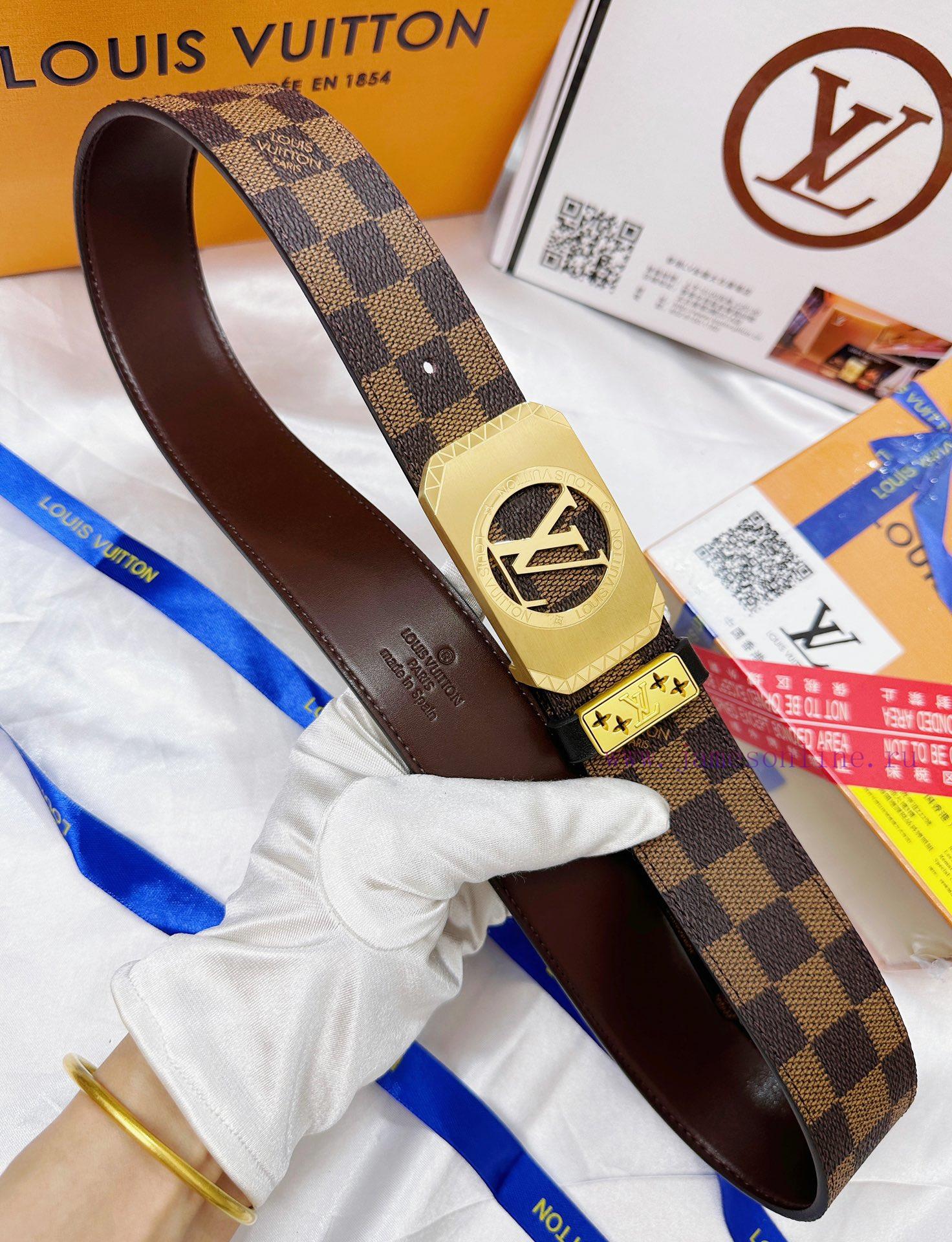 Belt LV Louis Vuitton's top tier replicaThe waistband is made of 100% cowhide, ensuring genu hxj421g9 - Image 10