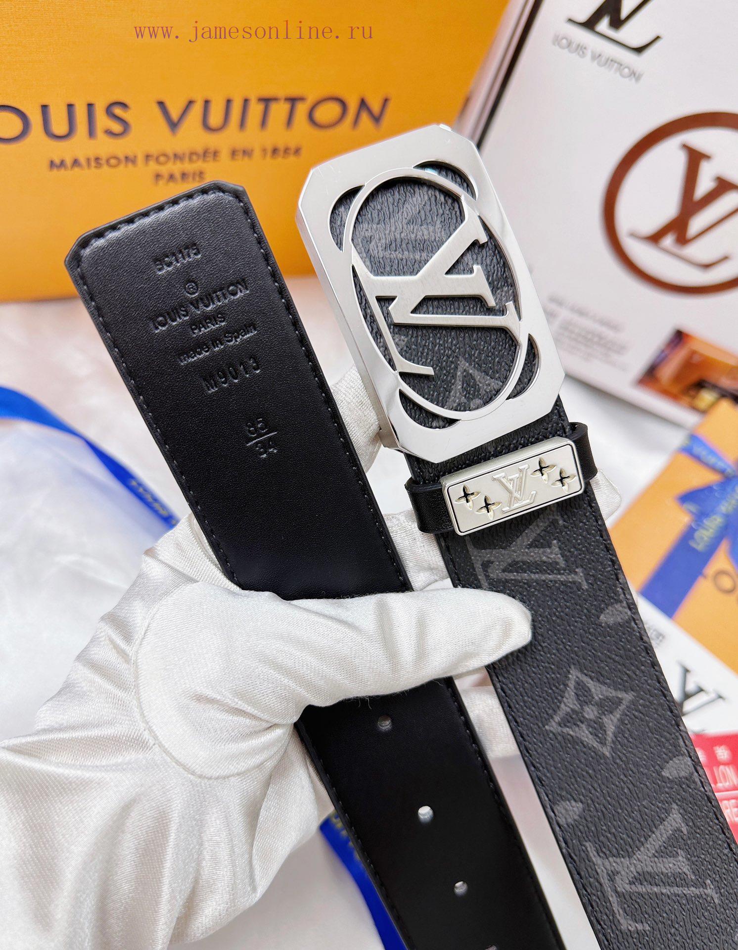 Belt LV Louis Vuitton's top tier replicaThe waistband is made of 100% cowhide, ensuring genu 3s9etrni - Image 9