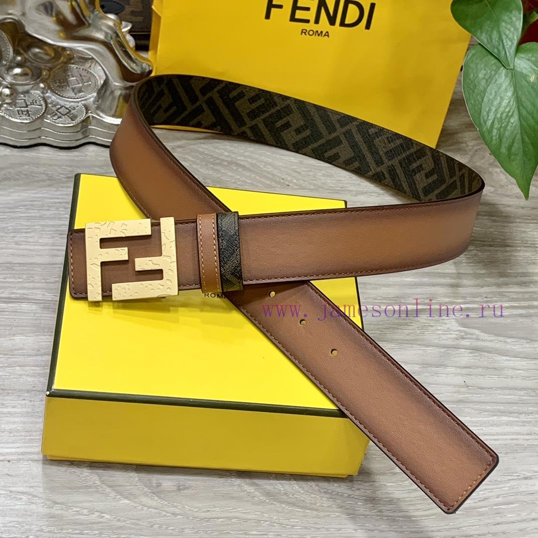 FENDI style with width of 4.0CM, double ring front and back waist belt, FF nail buckle, dual v7vvf5j6