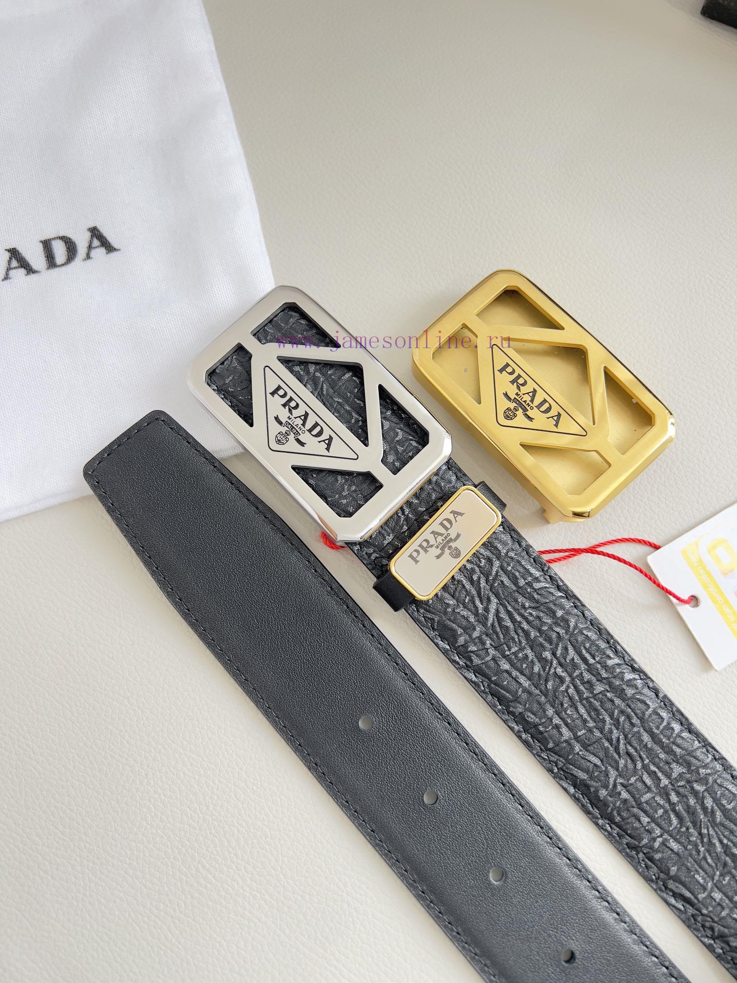 Prada PRADA ️ Belt and beltBuckle, classic pure steel material buckle, top layer cowhide, ph qxdzbnj9 - Image 9