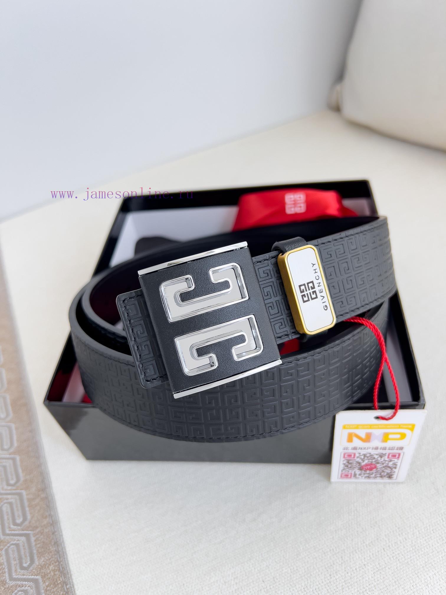 Givenchy GIVENCHY Belt ️ BeltHanging buckle, pure steel material buckle head, double-sided c 8ouwmpe5 - Image 3