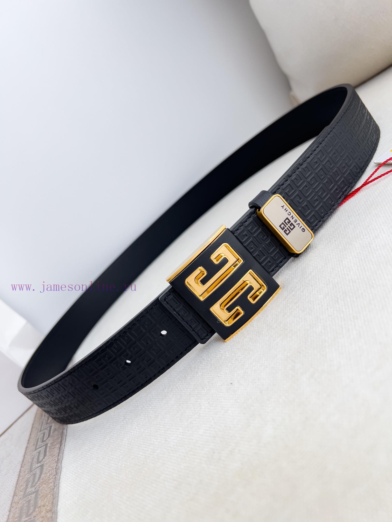 Givenchy GIVENCHY Belt ️ BeltHanging buckle, pure steel material buckle head, double-sided c 8ouwmpe5 - Image 7