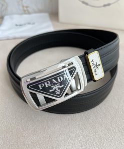 Prada PRADA Belt Automatic BeltAutomatic belt, classic acrylic pure steel material automatic qmje34pe