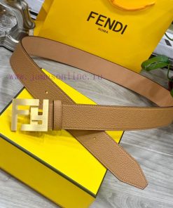 FENDI Men's Fashion Casual Belt Original Lychee Pattern Face+Top Matte Bottom Top Crafted, P g99fe1dl