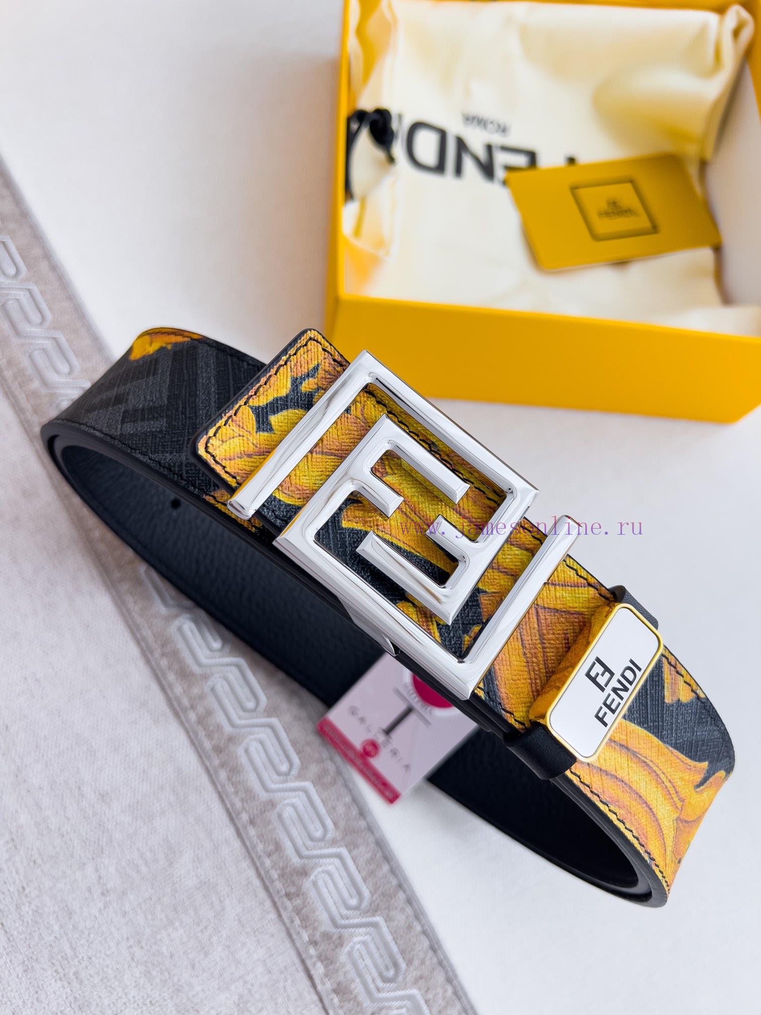 Fendi FENDI ️ Belt and beltBuckle, original classic pure copper boutique letter buckle, phot jea1ib8l - Image 3