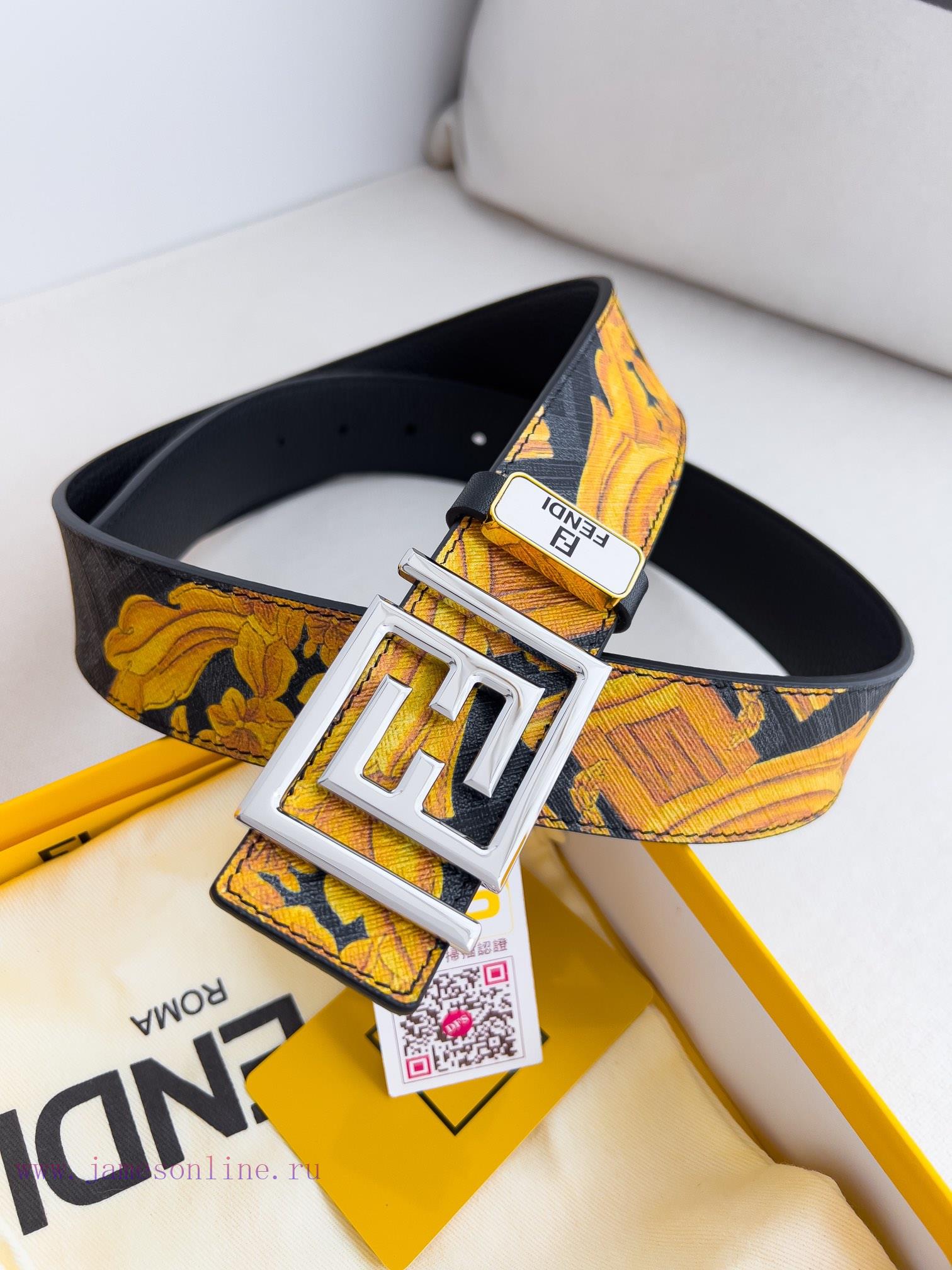 Fendi FENDI ️ Belt and beltBuckle, original classic pure copper boutique letter buckle, phot jea1ib8l - Image 4