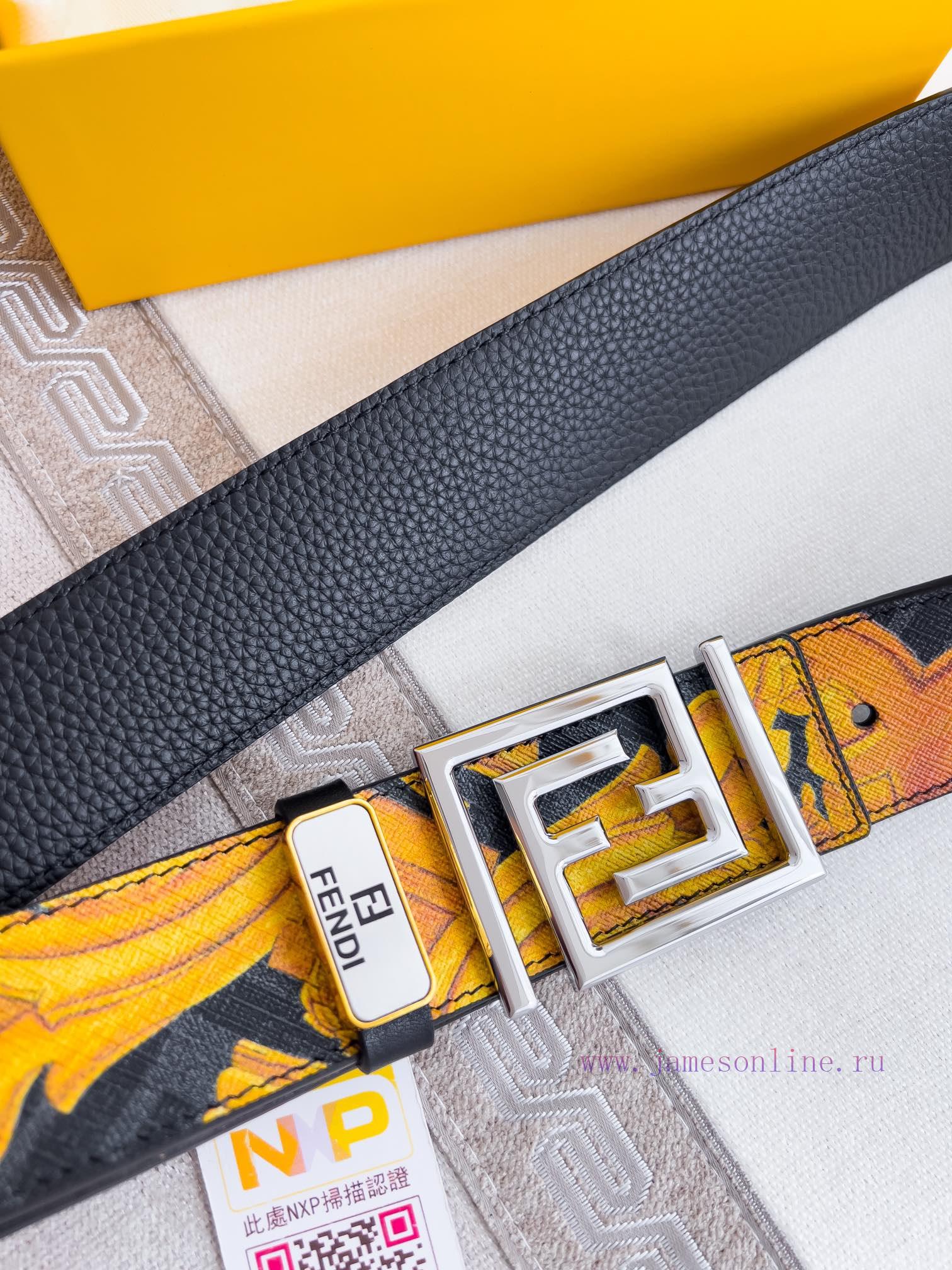 Fendi FENDI ️ Belt and beltBuckle, original classic pure copper boutique letter buckle, phot jea1ib8l - Image 5